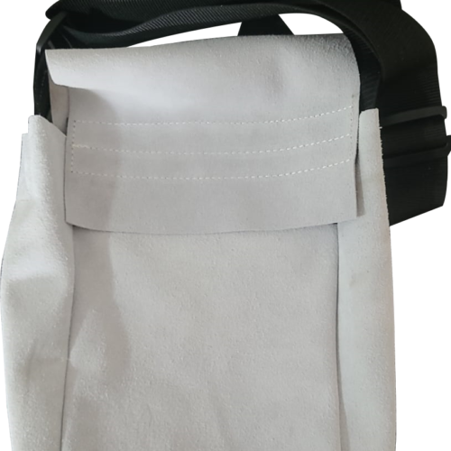 MORRAL BOLSO PORTA HERRAMINETA DE CUERO CROMADO